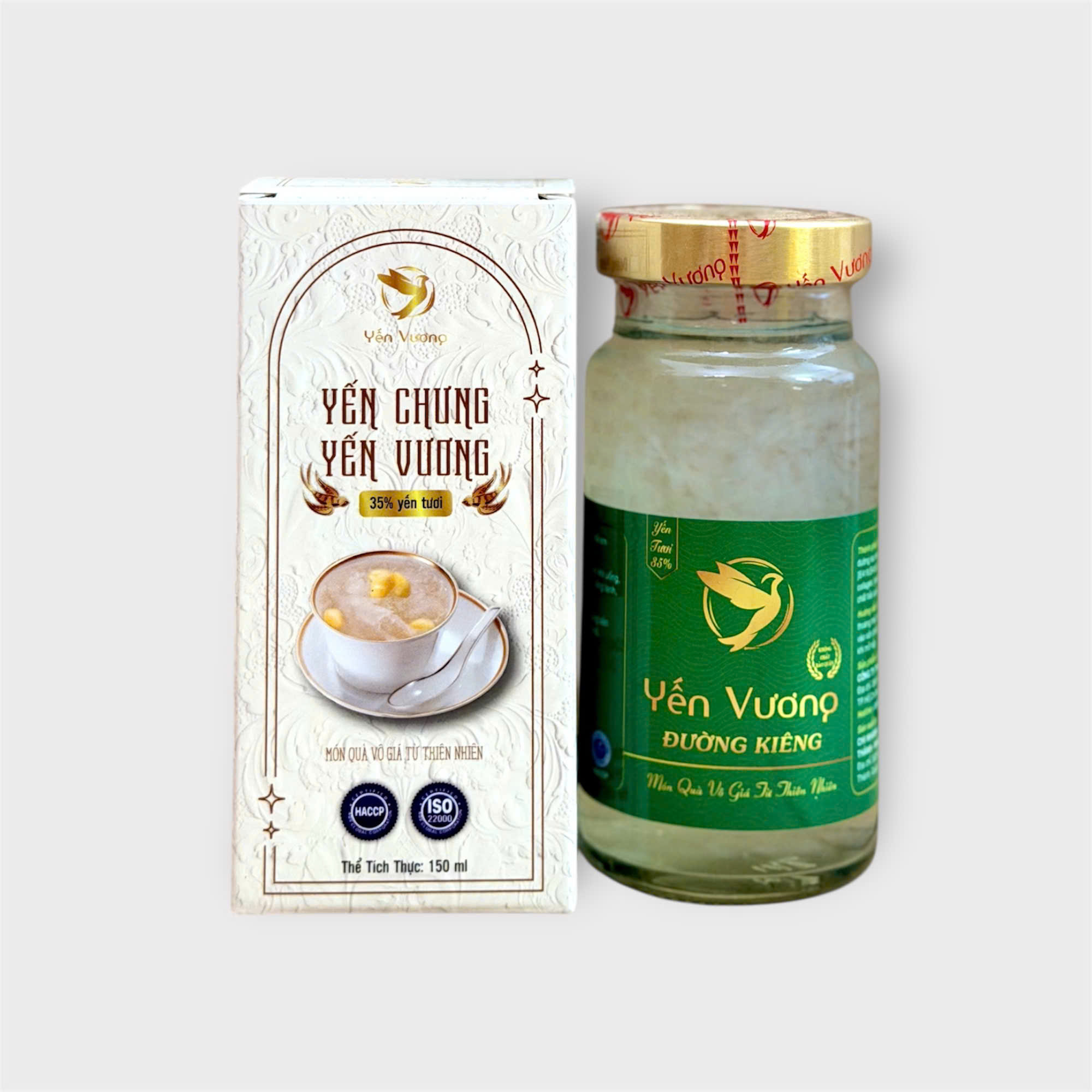 Hũ yến Vương 140ml có hộp Đường Isomal